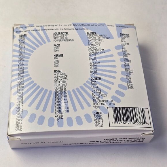 Nakajima Lift off Correction Tapes Typewriter Open Box AX AE WPT Series - Picture 3 of 5